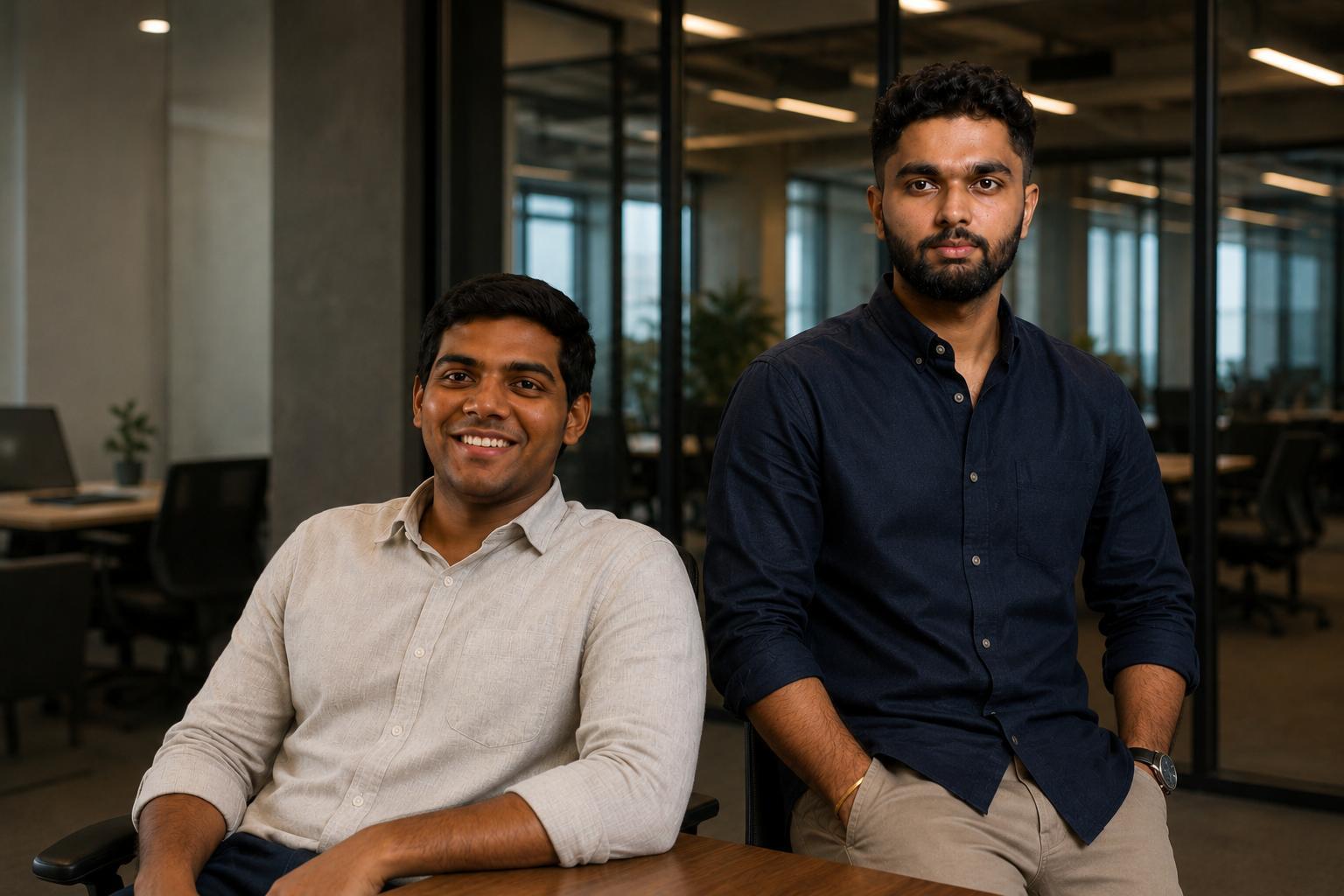 Sahith Dhandamudi and Vaibhav Mally, co-founders of Vyom-Ni